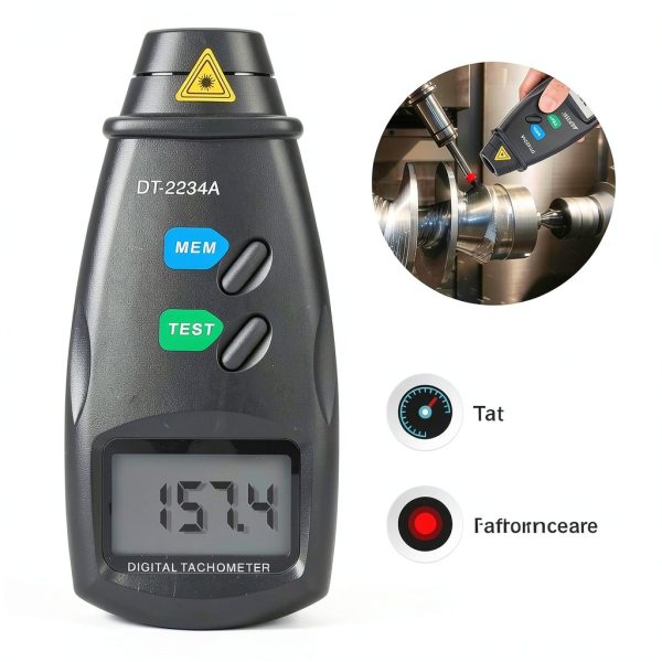 FITNATE Digital Non-Contact Tachometer High Accuracy Infrared RPM-1