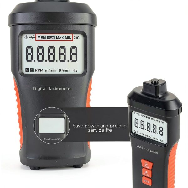 KAISAL 2-in-1 Digital Tachometer with Contact Probes and Laser-4