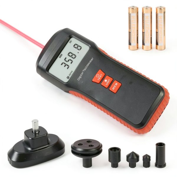 KAISAL 2-in-1 Digital Tachometer with Contact Probes and Laser-0
